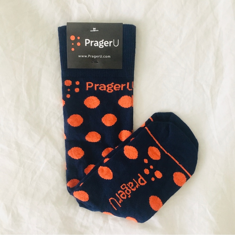 ☄️PragerU Socks Polka Dot Funny Prager University Conservative Republican Gift☄️